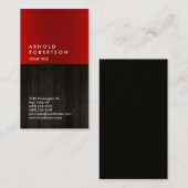 Modernes Rotgrau Beruflich Minimalistisch Visitenkarte (Vorne/Hinten)
