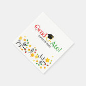 Modernes Rotgrünes Gelbgraduat Serviette (Ecke)