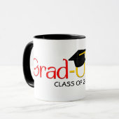 Modernes Rotgrünes Gelbgraduat Tasse (Vorderseite Links)
