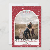 Modernes Rotlichtbogen-Sprichwort Feiertagskarte (Vorderseite)