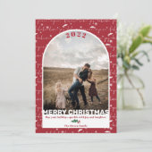 Modernes Rotlichtbogen-Sprichwort Feiertagskarte (Stehend Vorderseite)