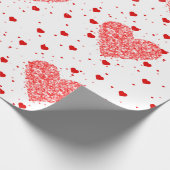 Modernes Rotlichtmuster für den Glitzer Geschenkpapier (Ecke)