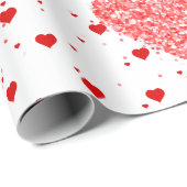 Modernes Rotlichtmuster für den Glitzer Geschenkpapier (Rolleneckpunkt)