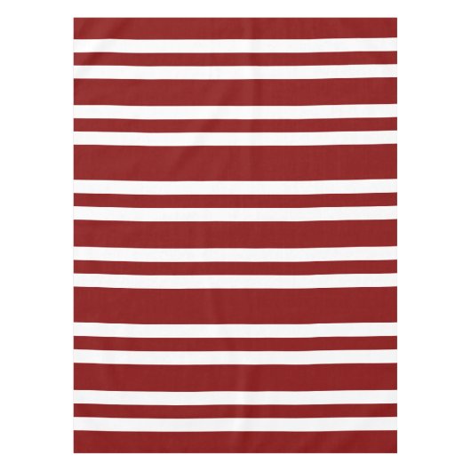 Modernes Rotstreifenmuster Tischdecke (Vorderseite)