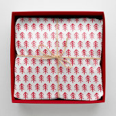 Modernes Rotweihnachtsmuster Seidenpapier