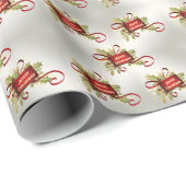 Modernes Rotweihnachtspapier Geschenkpapier (Rolleneckpunkt)