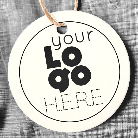Modernes Round-Business-Logo für Ecru Ivory Hang T Geschenkanhänger