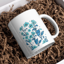 Modernes ROYAL BLAUE Floral PERSONALISIEREN