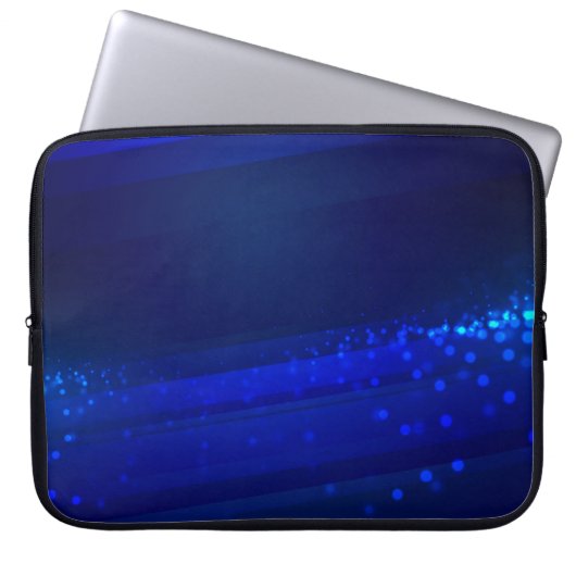 Modernes Royal Blue Abstrakt Lines Laptop Sleeve (Vorderseite)