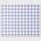 Modernes Royal Blue Kariert| Großes Muster | Geschenkpapier (Flach)