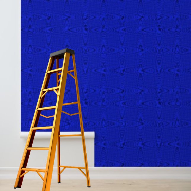 Modernes Royal Blue-Wave-Muster abziehen und klebe Tapete (Peel and stick modern royal blue wave pattern wallpaper)