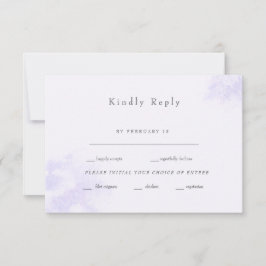 Modernes RSVP-Auto in Aquarelllavender Splash RSVP Karte