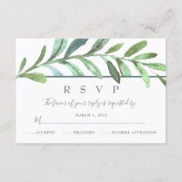 Modernes RSVP für Botanische Hochzeiten Karte