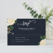 Modernes RSVP für Botanische Hochzeiten Karte (Stehend Vorderseite)