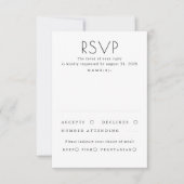 Modernes RSVP für Minimalistische Schwarz-Weiß-Hoc (Vorderseite)