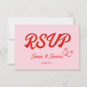 Modernes RSVP für rosa und rote Lesben (Vorderseite)
