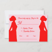 Modernes RSVP für rosa und rote Lesben (Rückseite)