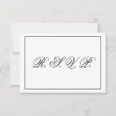 Modernes RSVP für Schwarz-Weiß-Hochzeit Karte (Vorderseite)