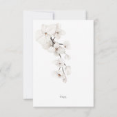 Modernes RSVP für Schwarz-Weiß-Orchideen Karte (Rückseite)