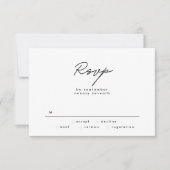 Modernes RSVP für Schwarz-Weiß-Text-Hochzeit Karte (Vorderseite)