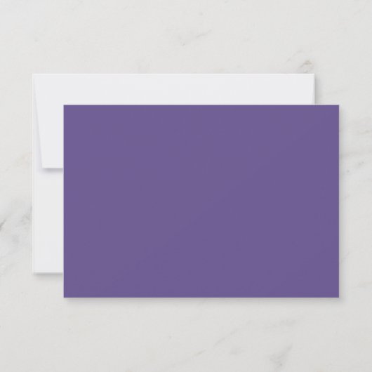 Modernes RSVP für Ultra-Violet-Hochzeiten | (Rückseite)