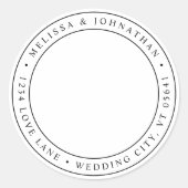 Modernes Rückgabedatum für Personalisierte Fotos Runder Aufkleber (Vorderseite)