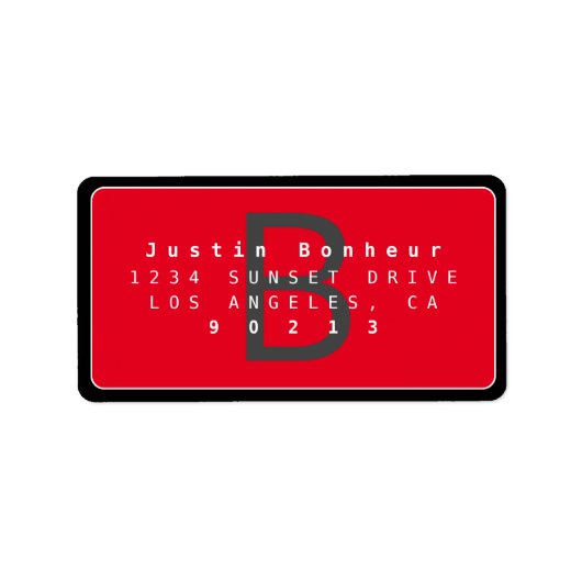 Modernes Rücksendesiegel Adressaufkleber (Vorne)