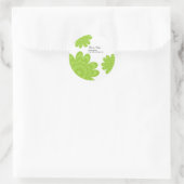 Modernes Rücksendesiegel - Grüne Blume Runder Aufkleber (Tasche)