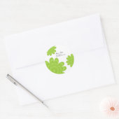 Modernes Rücksendesiegel - Grüne Blume Runder Aufkleber (Umschlag)