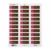 Modernes Rücksendesiegel Rosa und Braun (Vorne)