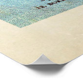 Modernes Rugby-Spiel - Vintage Kunstdruckerei in R Poster (Ecke)