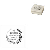 Modernes Rundblumenwerk Gummistempel (Stempel)