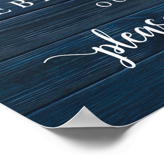 Modernes rustikales Abendessen mit Hochzeit und Pr Poster (Ecke)