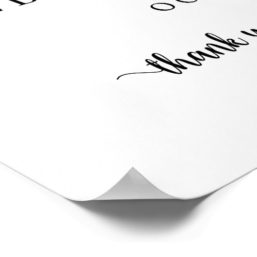 Modernes rustikales Abendessen mit Hochzeit und Pr Poster (Ecke)