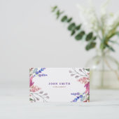 Modernes Rustikales Aquarell Blumengesteck Visitenkarte (Stehend Vorderseite)