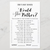 Modernes Rustikales Baby-Duschspiel (Vorderseite)