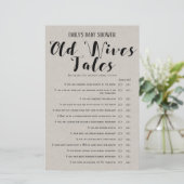 Modernes Rustikales Baby-Duschspiel (Stehend Vorderseite)