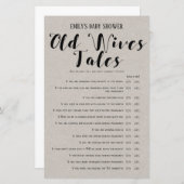 Modernes Rustikales Baby-Duschspiel (Vorne/Hinten)