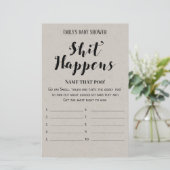 Modernes Rustikales Baby-Duschspiel (Stehend Vorderseite)