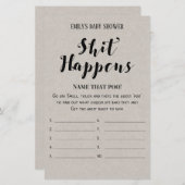 Modernes Rustikales Baby-Duschspiel (Vorne/Hinten)