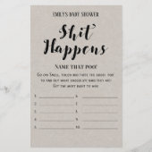 Modernes Rustikales Baby-Duschspiel (Vorderseite)