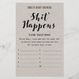 Modernes Rustikales Baby-Duschspiel