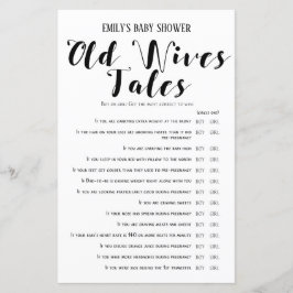 Modernes Rustikales Baby-Duschspiel