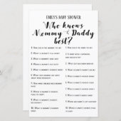 Modernes Rustikales Baby-Duschspiel (Vorne/Hinten)