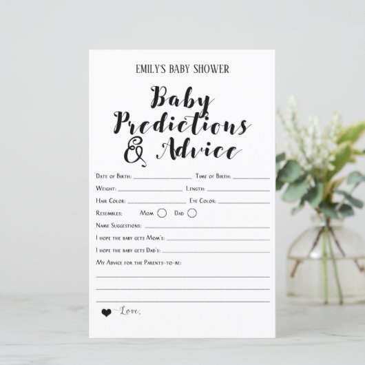 Modernes Rustikales Baby-Duschspiel (Stehend Vorderseite)