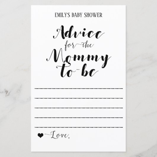 Modernes Rustikales Baby-Duschspiel (Vorderseite)