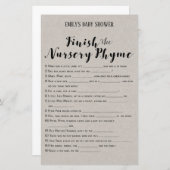 Modernes Rustikales Baby-Duschspiel (Vorne/Hinten)