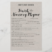 Modernes Rustikales Baby-Duschspiel (Vorderseite)