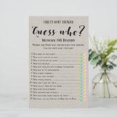 Modernes Rustikales Baby-Duschspiel (Stehend Vorderseite)