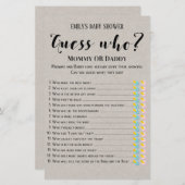 Modernes Rustikales Baby-Duschspiel (Vorne/Hinten)